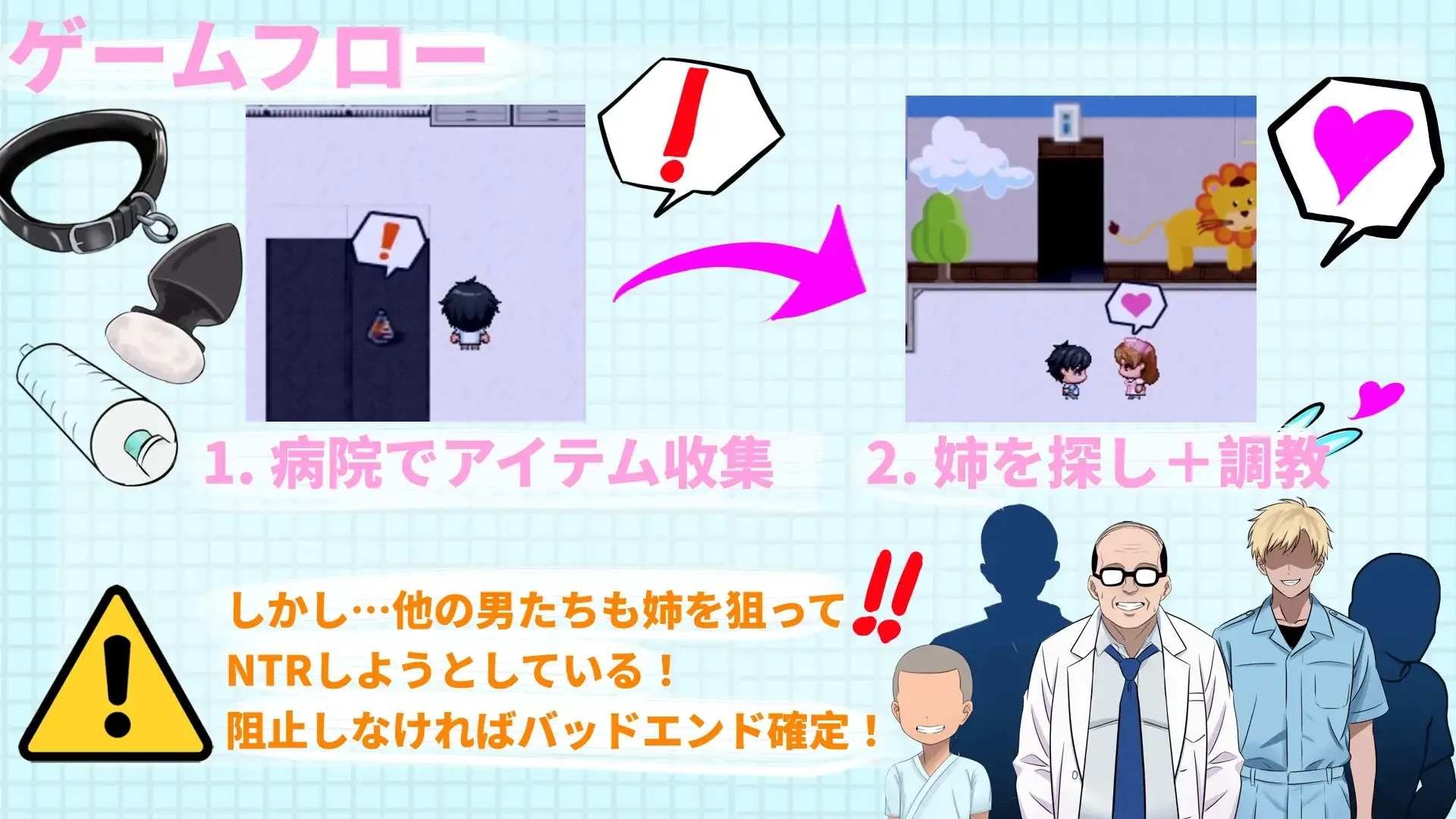 [PC][RPG/官中]大好きな看護師姉さんを寝取ろう～けどぉー他の男たちにも狙われていた [1.02GB]-4.jpg